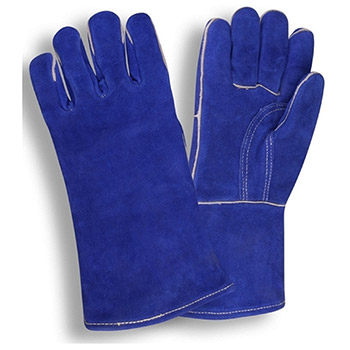 Cordova 7610 Select Shoulder Welders Glove, Blue Cowhide Leather, Straight Thumb, Reinforced Palm, Size XL, Per Dozen