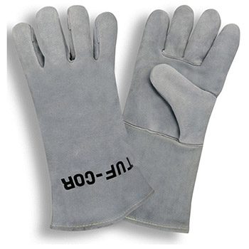 Cordova 7650 Premium Cowhide Welders Glove, Gray Shoulder Leather, Wing Thumb Construction - Dozen