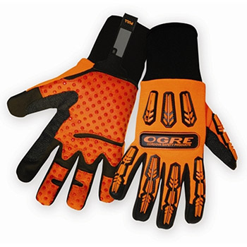 Cordova 7701 OGRE Oil Gas Mechanics Glove, Hi-Viz Orange Spandex Back, Orange Synthetic Leather Palm - Each