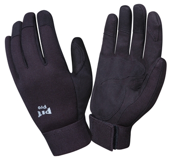 Cordova 77871 Pit Pro Activity Glove, Black Synthetic Palm, Fingertip Protectors - Dozen