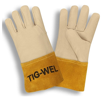 Cordova 8130 Premium Cowhide Welders Glove, 4" Russet Split Gauntlet Cuff, MIG/TIG Welders Glove - Dozen