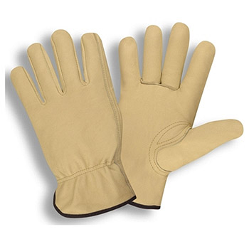 Cordova 8210A Select Grain Cowhide Driver, Unlined Leather Glove, Shirred Elastic Back - Dozen
