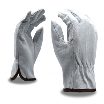 Cordova 8501 Standard Goatskin Driver Glove, Standard Grain Leather, Unlined, Natural Light Gray color - Dozen