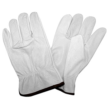 Cordova 8502 Standard Goatskin Driver Glove, Standard Grain Leather, Unlined, Natural Light Gray color - Dozen