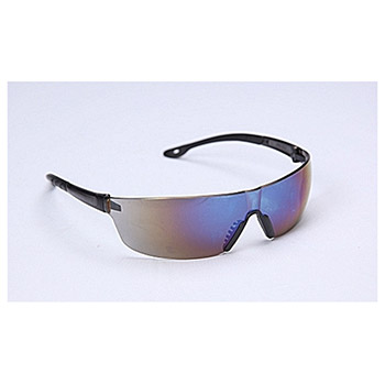 Cordova EGF60S Jackal Safety Glasses, Blue Mirror Lens, Gray Frosted Temple, Clear Nose Piece, Per Dz