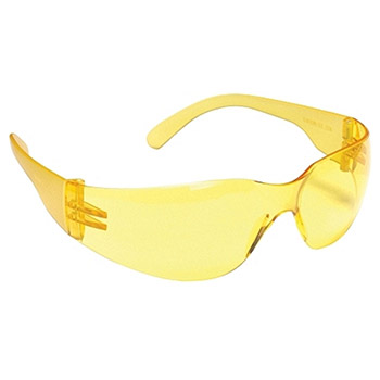 Cordova EHB30S Bulldog Amber Frame Safety Glasses, Amber Scratch-Resistant Lens, Spatula Temple Design - Per Dz