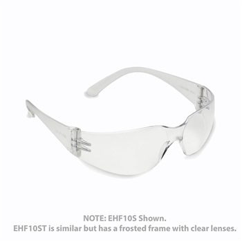 Cordova EHF10ST Bulldog Safety Glasses, Frosted Frame, Anti Fog Clear Lens, Per Dz