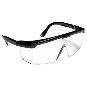 Cordova EJB10S Retriever Black Safety Glasses, Clear Lens, Black Frame, Integrated Side Shields, Per Dz