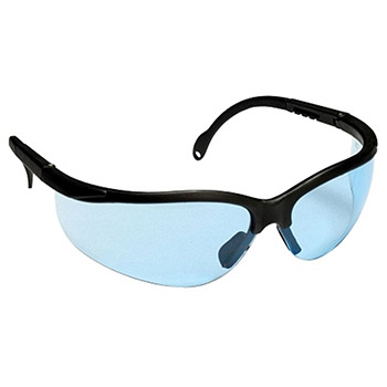 Cordova EKB15S Boxer Blue Safety Glasses, Light Blue Lens, Extendable Temples, Per Dz