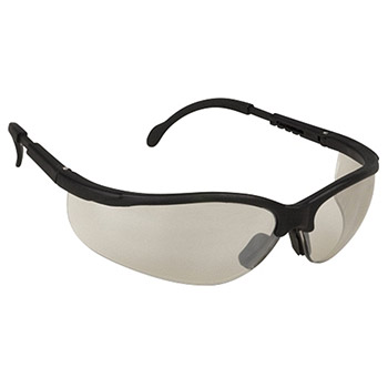 Cordova EKB50S Boxer Black Safety Glasses, Indoor/Outdoor Lens, Extendable Temples, Per Dz