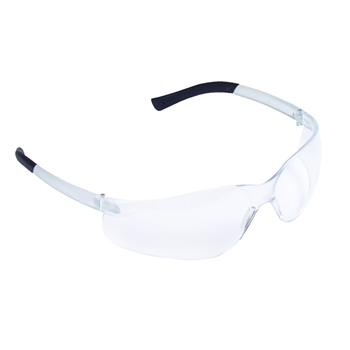 Cordova EL10ST Dane Clear Safety Glasses, Frosted Clear Frame, Clear Anti-Fog Lens, Rubber Temples