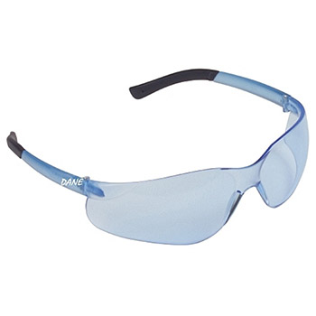 Cordova EL15S Dane Blue Safety Glasses, Light Blue Lens, Rubber Temples, Frosted Blue Frame