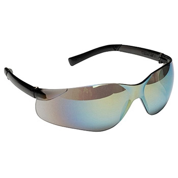 Cordova EL80S Dane Rainbow Safety Glasses, Black Frame, Rainbow Mirror Lens, Rubber Temples, Per Dz