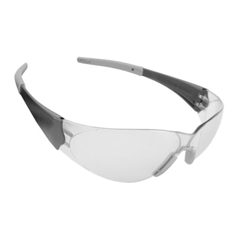 Cordova ENB10ST Doberman Gray Safety Glasses, Black Frame, Clear Anti-Fog Lens, Gray Gel Nose Piece
