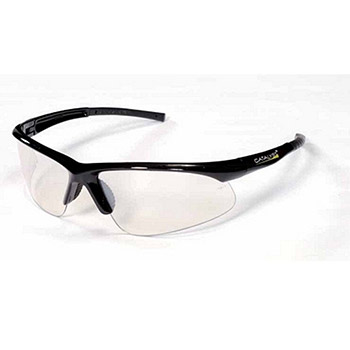Cordova EOB50S Catalyst Black Safety Glasses, Indoor/Outdoor Lens, Black Nylon Frame, Clear Rubber Nose Piece, Per Dz