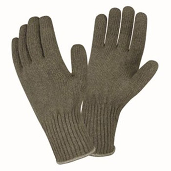 Cordova FB-C3700A Green Ragg Wool Glove, 80% Wool/20% Acrylic, Machine Knit, Wear Alone or as a Liner, - Dozen