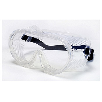 Cordova GD10 Perforated Clear Goggles, Clear Polycarbonate Lens, Clear Nylon Frame, Elastic Strap