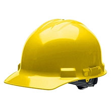Cordova Faceshields Duo Yellow Cap Style Helmet: 4 Point Ratchet H24R2