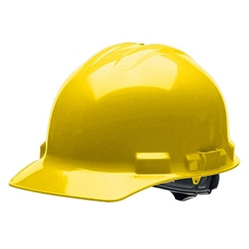Cordova H24R2 Duo Yellow Cap Style Helmet: 4-Point Ratchet With Nylon Web Insert, Per Ea