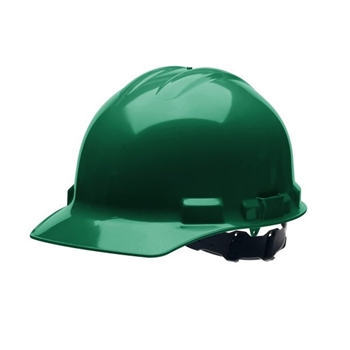 Cordova H24R9 Duo Forest Green Cap Style Helmet: 4-Point Ratchet With Nylon Web Insert, Per Ea