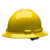 Cordova Faceshields Duo Yellow Full Brim Style Helmet: 4 Point H34R2