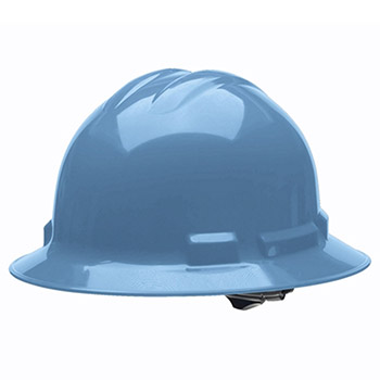 Cordova H34R5 Duo Blue Full Brim Style Helmet: 4-Point Ratchet With Nylon Web Insert