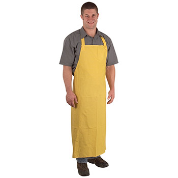 Cordova RA35Y .35 Mm Yellow PVC/Poly Apron With Attached Ties 35"X 47"