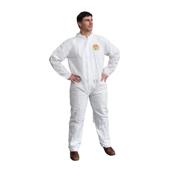 Cordova SMS100 C-Max White SMS Coverall Open Wrists And Ankles - 1 Case