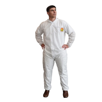 Cordova SMS200 C-Max White SMS Coverall With Elastic Wrists And Ankles - 1 Case