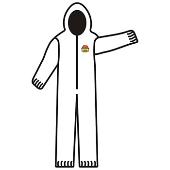 Cordova SMS300 C-Max White SMS Coverall With Hood Elastic At Wrists Ankles And Hood - 1 Case