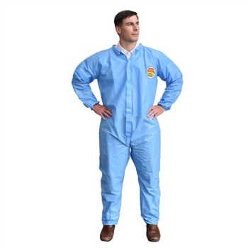 Cordova SMS900 C-Max Blue SMS Coverall With Elastic Wrists And Ankles - 1 Case