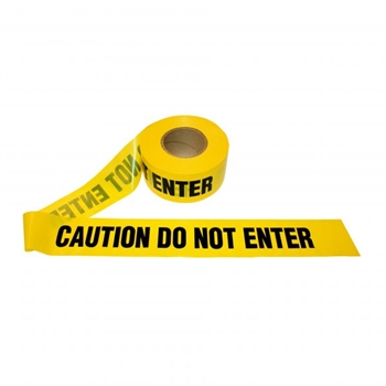 Cordova T15102 1.5 Mil Yellow Caution Do Not Enter" Barricade Tape 3 inch x 1000 ft- 1 Case