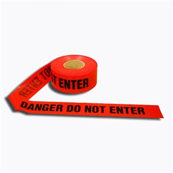 Cordova T15212 1.5 Mil Red Danger Do Not Enter" Barricade Tape 3 inch x 1000 ft- 1 Case