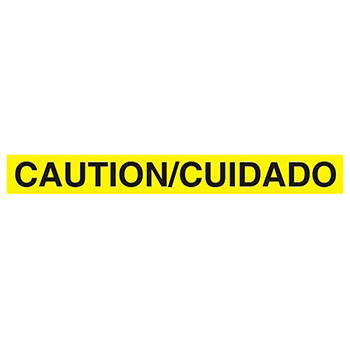 Cordova T20103 2.0 Mil Yellow Bilingual Caution "Cuidado" Barricade Tape 3 inch x 1000 ft- 1 Case