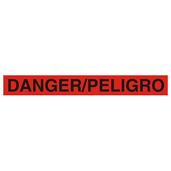 Cordova T20213 2.0 Mil Red Bilingual Danger "Peligro" Barricade Tape 3 inch x 1000 ft - 1 Case
