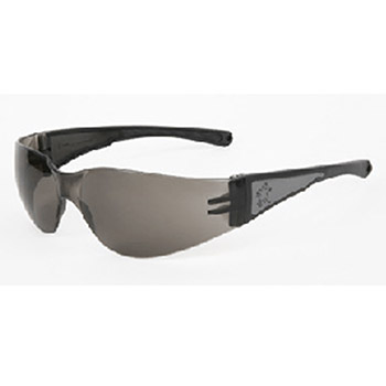 Crews CK312 LuminatorSafety Glasses With Reflective Black Frame And Gray Polycarbonate Duramass Anti-Scratch Lens