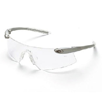 Crews DS140 Desperado Safety Glasses With Silver Frame And Clear Polycarbonate Duramass Anti-Scratch Lens