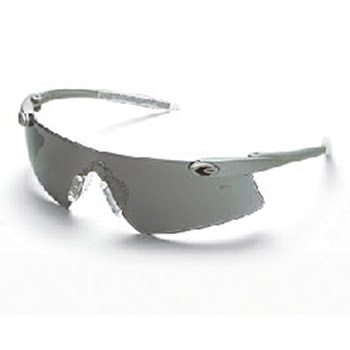 Crews DS142 Desperado Safety Glasses With Silver Frame And Gray Polycarbonate Duramass Anti-Scratch Lens