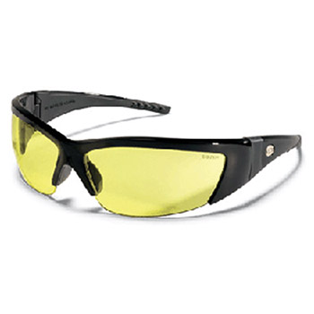 Crews FF214 ForceFlex 2 Safety Glasses With Black Thermo Plastic Urethane (TPU) Frame With Black Rubber Inserts