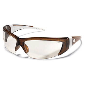 Crews FF220 ForceFlex 2 Safety Glasses With Translucent Brown Thermo Plastic Urethane (TPU) Frame With White Rubber