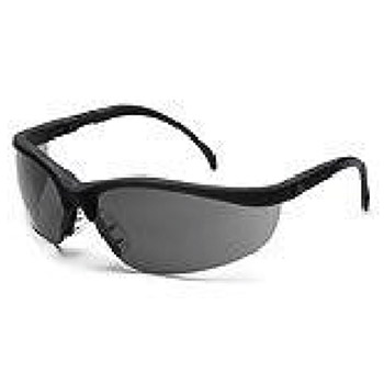 Crews KD112 Klondike Safety Glasses With Black Frame And Gray Polycarbonate Duramass Anti-Scratch Lens