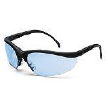 Crews KD113 Klondike Safety Glasses With Black Frame And Light Blue Polycarbonate Duramass Anti-Scratch Lens