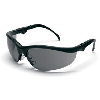 Crews KD312 Klondike Plus Safety Glasses With Black Frame And Gray Polycarbonate Duramass Anti-Scratch Lens