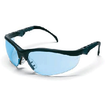 Crews KD313 Klondike Plus Safety Glasses With Black Frame And Light Blue Polycarbonate Duramass Anti-Scratch Lens