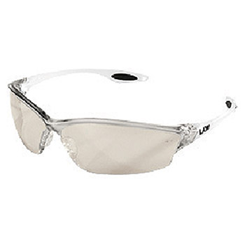 Crews LW219 Law 2 Safety Glasses With Clear Frame Clear Indoor/Outdoor Mirror Polycarbonate Duramass Scratch-Resistant