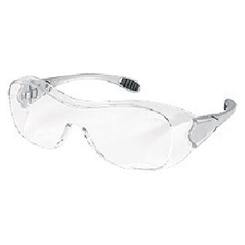 Crews OG110AF Law Over The Glasses (OTG) Dielectric Safety Glasses With Gray Frame Clear Polycarbonate Duramass AF4
