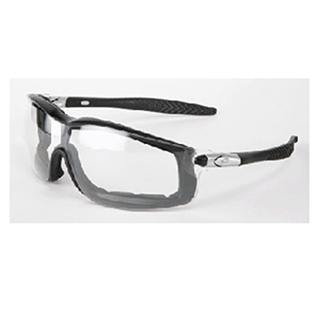 Crews RT110AF Rattler Safety Glasses With Black Frame And Clear Duramass Anti-Scratch Anti-Fog Lens