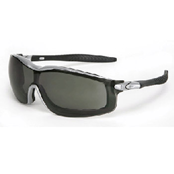Crews RT122AF Rattler Safety Glasses/Goggles With Silver Frame Gray Duramass Anti-Fog Lens Interchangeable Ratcheting