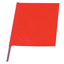 Cortina Safety Products CTM03-229-3417 18" X 18" Red And Orange Heavy Duty Vinyl Handheld Warning Flag With 24" Wood Dowel Handle