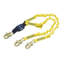 DBI-SALA 6 ft EZ-Stop Force2 Shock Absorbing Lanyard 1246147, Double Leg, Zinc-Plated Steel Locking Snap Hooks at Leg Ends, Per Each